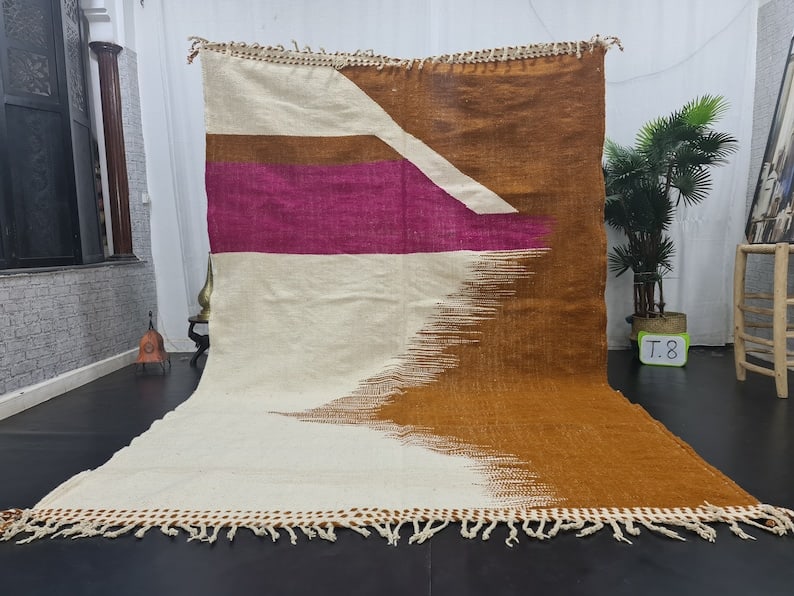 Moroccan Handwoven Rug 100% Sheep Wool 10 x 6.56 Feet: Moroccan Handwoven Rug 100% Sheep Wool 10 x 6.56 Feet Discover the beauty of this Elegant Handwoven Rug, meticulously crafted in the Atlas Mountains by skilled Berber women weavers. This stunning piec