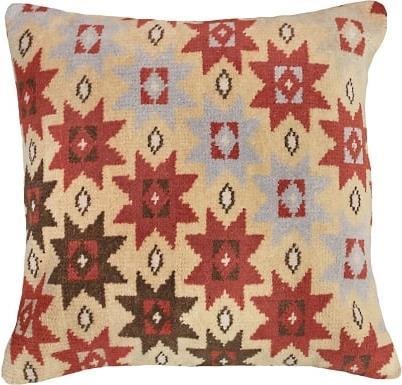 Hand-Knotted Konya Pillow 18x18 with Down Insert: Hand-Knotted Konya Pillow 18x18 with Down Insert Enhance your living space with this exquisite Hand-Knotted Konya Pillow, designed for both comfort and style. This decorative pillow features a luxurio