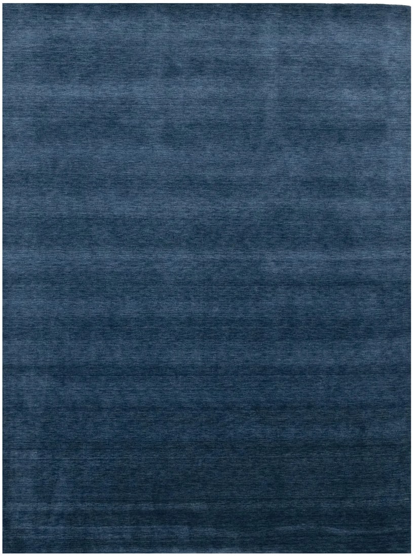 Hand-Loomed 8'10 x 11'11 Gabbeh Wool Rug Steel Blue Modern Design: Hand-Loomed 8'10 x 11'11 Gabbeh Wool Rug Steel Blue Modern Design This stylish 9x12 Gabbeh wool rug is a hand-loomed piece perfect for enhancing your home decor. Crafted with care, it features a solid