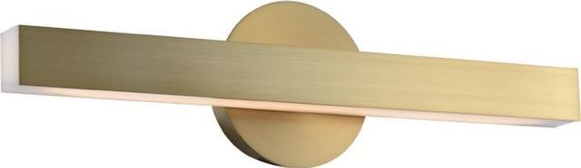 Kalco Ada Lavo Brass LED Wall Sconce Dimmable 2700 Brass Finish: Kalco Ada Lavo Brass LED Wall Sconce Dimmable 2700 Brass Finish The Sleek Lavo Brass Wall Sconce combines modern design with LED efficiency, making it a perfect addition to any indoor space. This styl