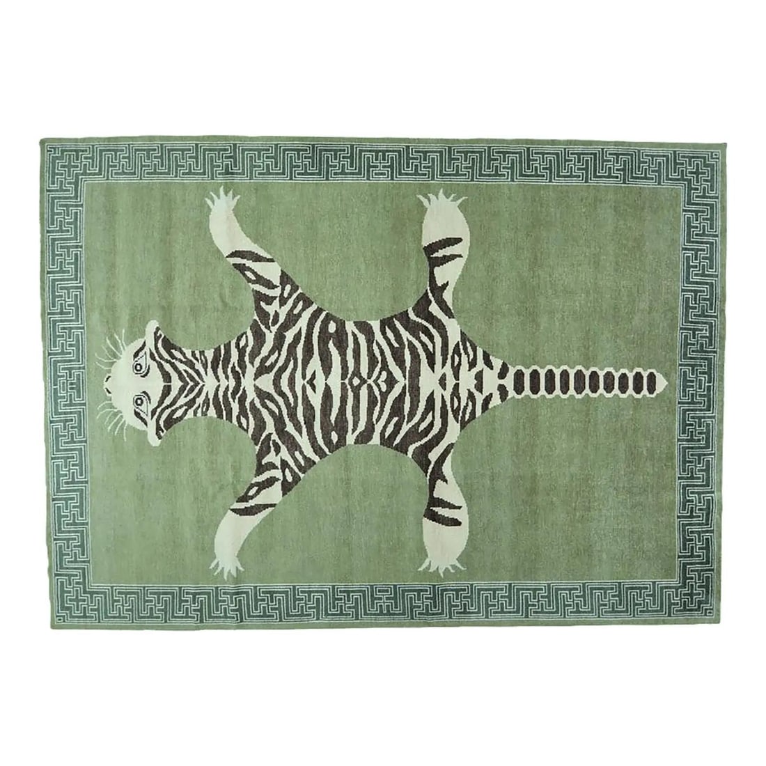 9x12 Army Green Wool Area Rug Hand Knotted Art Deco Design: 9x12 Army Green Wool Area Rug Hand Knotted Art Deco Design This Art Deco hand-knotted wool rug combines timeless craftsmanship with a modern design sensibility. Crafted using traditional techniques, i