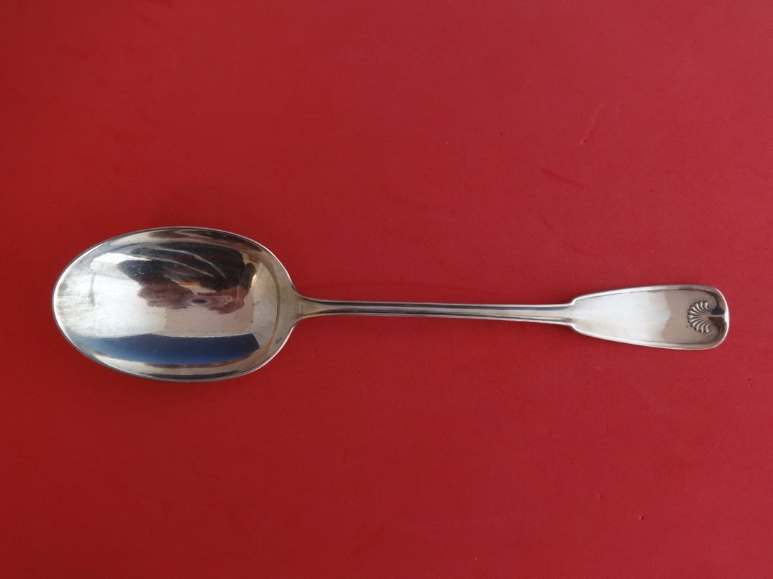 Tiffany & Co. Palm Sterling Silver Serving Spoon 9 3/4 Inches: Tiffany & Co. Palm Sterling Silver Serving Spoon 9 3/4 Inches This exquisite serving spoon from Tiffany & Co. features the elegant Palm pattern, crafted from high-quality sterling silver. Measuring 9 