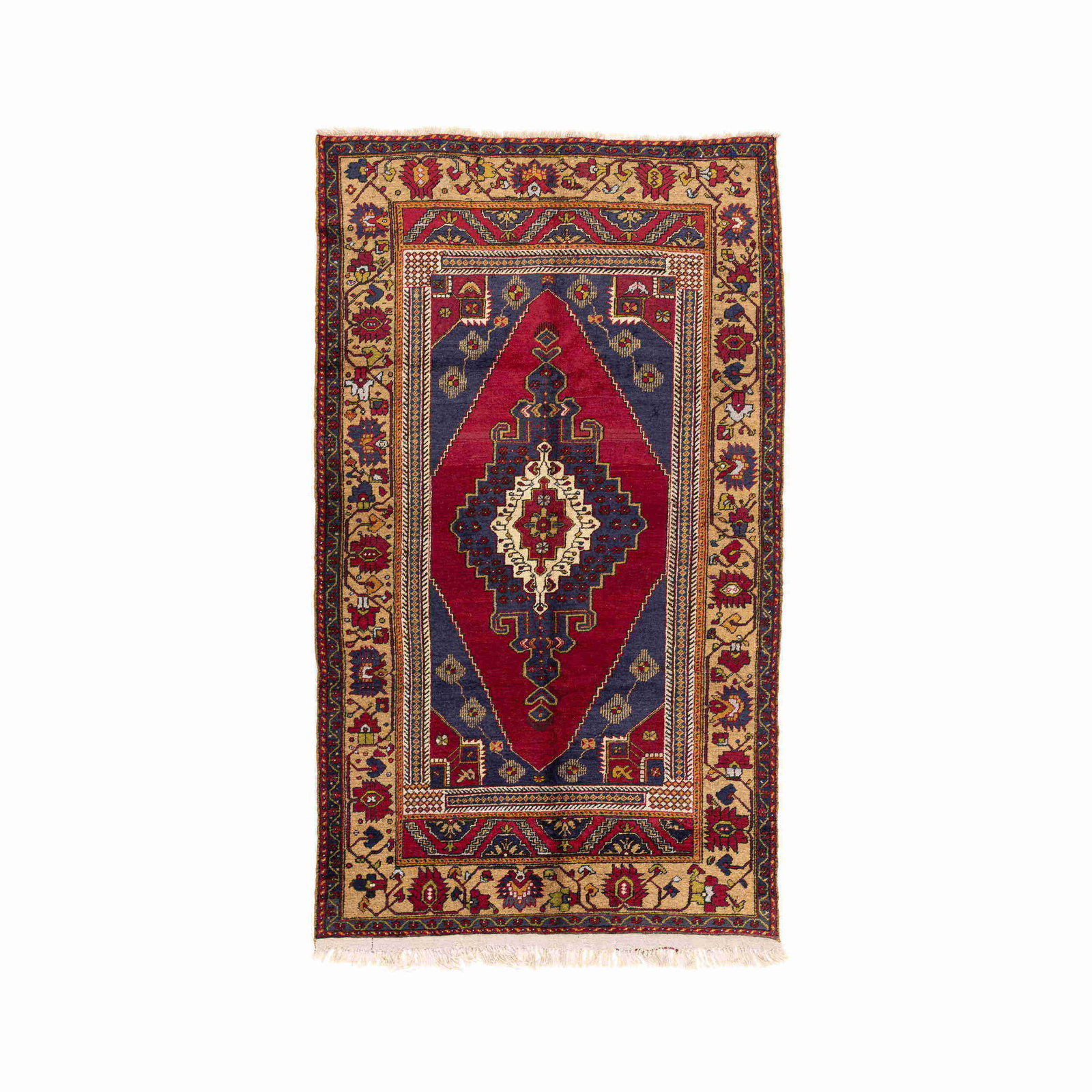 Authentic Handmade Taspinar Wool Carpet 67.7 x 115 Double Knot Design: Authentic Handmade Taspinar Wool Carpet 67.7 x 115 Double Knot Design Discover the exquisite craftsmanship of this Authentic Handmade Taspinar Carpet, featuring a wool on wool construction that showca