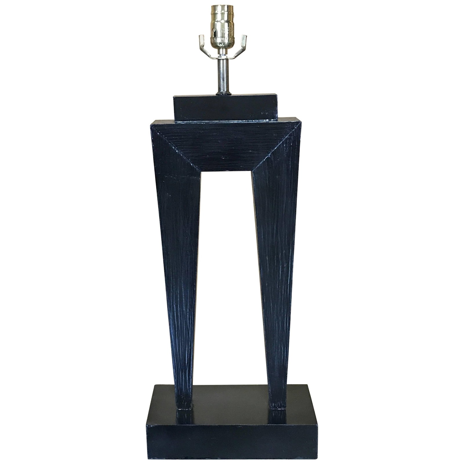 Mid-Century Modern Ebonized Hairpin Table Lamp Inspired by Tom Dixon (1 of 6)