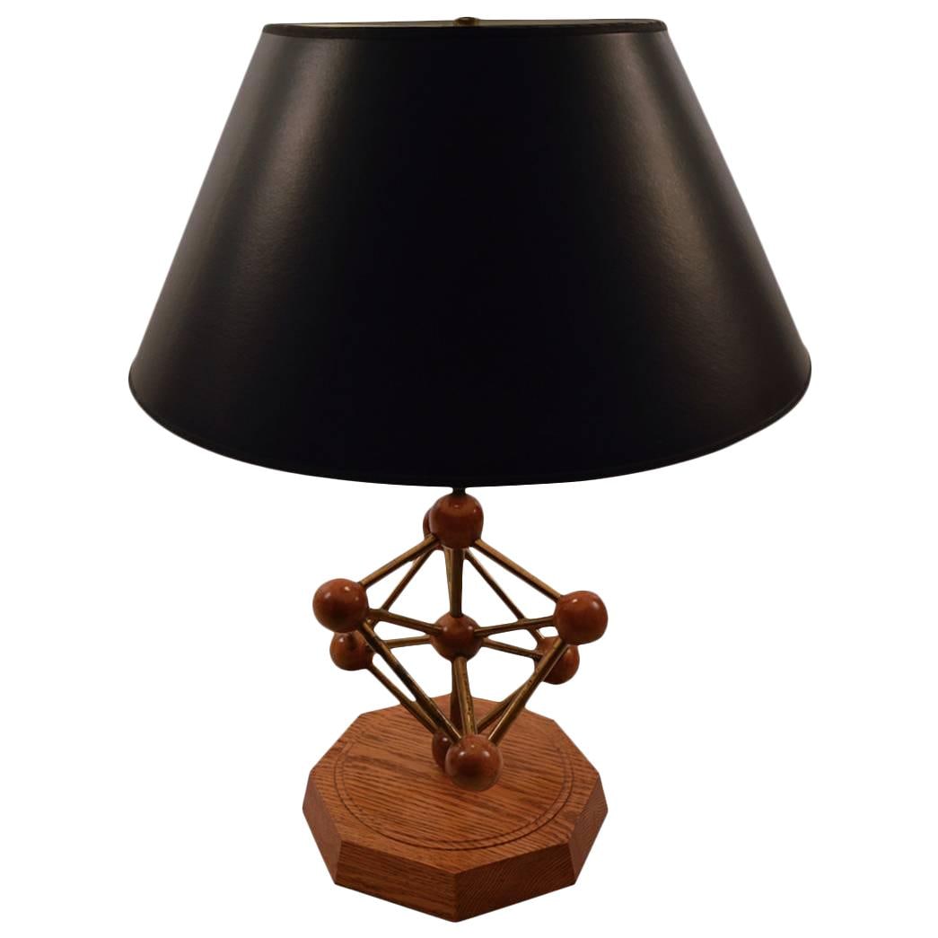 Unique Mid-Century Automium Lamp Inspired by 1958 Brussels Fair: Unique Mid-Century Automium Lamp Inspired by 1958 Brussels Fair This unique Mid-Century lamp is a handcrafted homage to the iconic "Automium" structure, inspired by a visit to the 1958 World's Fair in