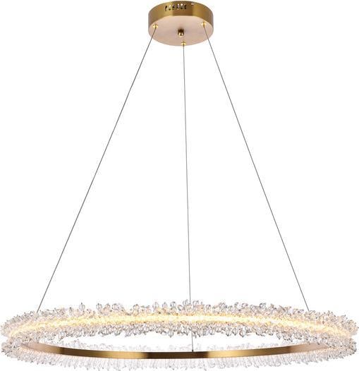 Elegant Lighting Laurel Gold Crystal Pendant Light Neo-Classical: Elegant Lighting Laurel Gold Crystal Pendant Light Neo-Classical Illuminate your space with the elegant Laurel Gold and Crystal Pendant Light Fixture, designed in a stunning Neo-Classical Revival styl