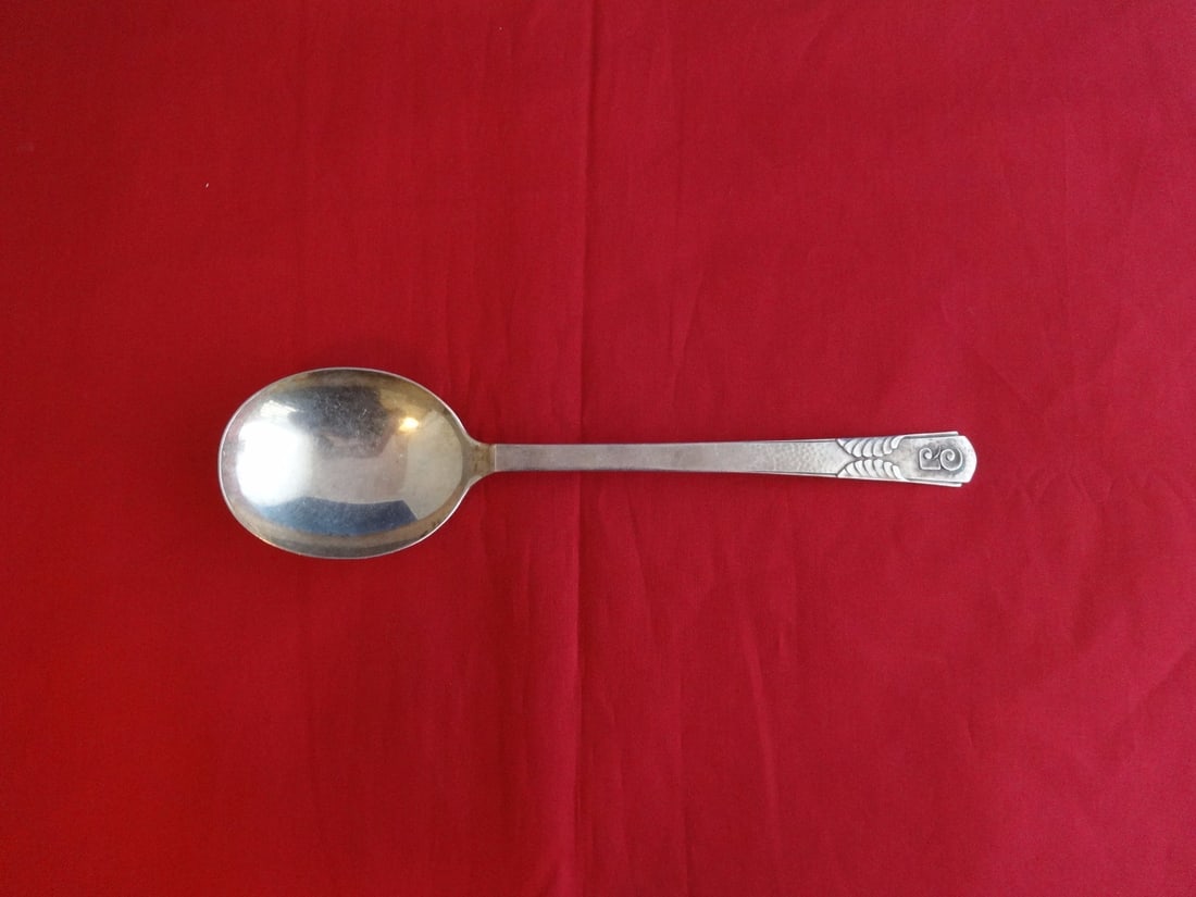 Vilanova Sterling Silver Platter Spoon .916 11 1/4 Inch Serving Piece (1 of 1)