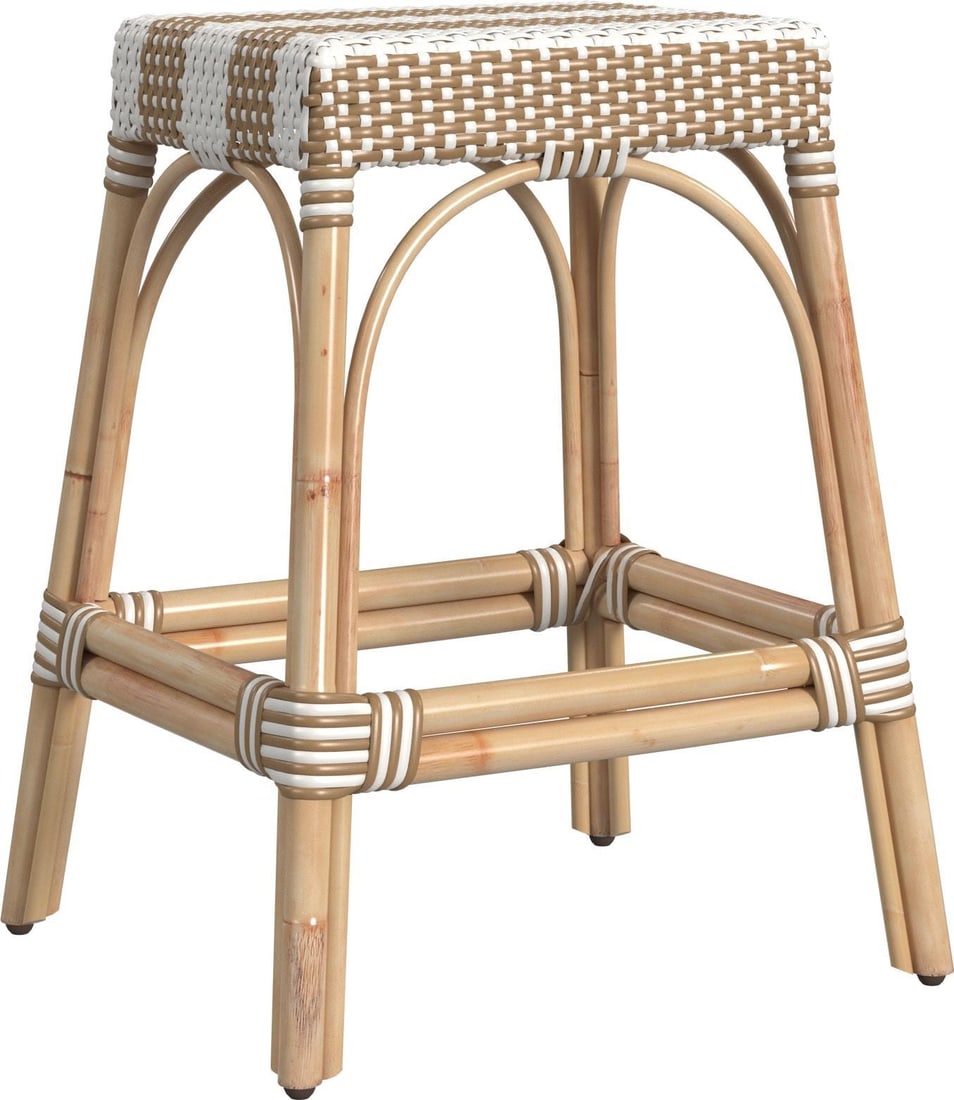 Butler Coastal Rattan Counter Stool Natural Finish 24.5H Elegant Design: Butler Coastal Rattan Counter Stool Natural Finish 24.5H Elegant Design Enhance your home with the elegant Butler Coastal Rattan Stool, designed to complement coastal-themed interiors. This counter st