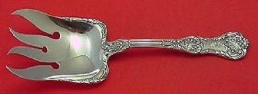 Gorham King George Sterling Silver Fish Serving Fork 8 7/8" Monogrammed: Gorham King George Sterling Silver Fish Serving Fork 8 7/8" Monogrammed This exquisite fish serving fork, crafted by Gorham, features the elegant King George pattern. Made from high-quality sterling s