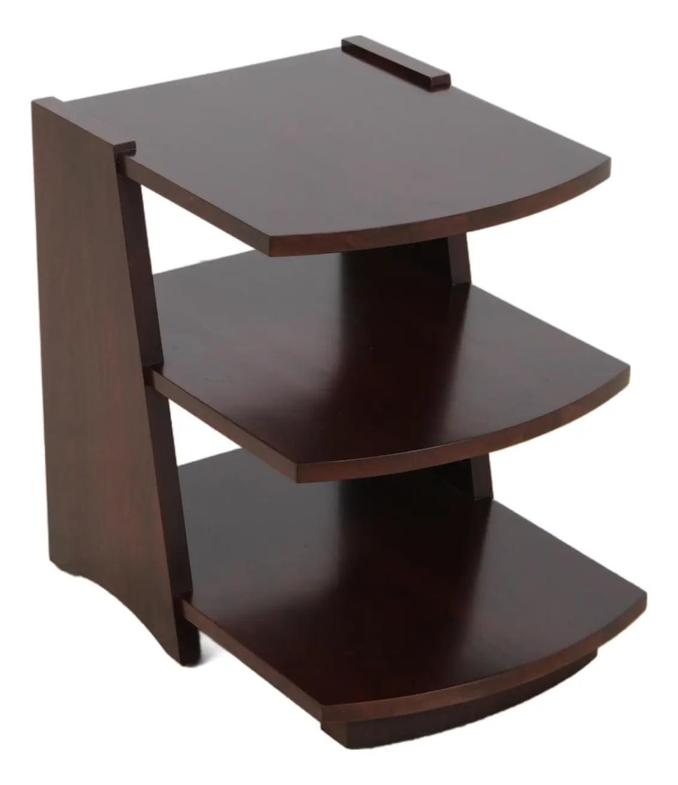 Metropolitan Collection Cherry Wood Three-Tier Stand Traditional Style: Metropolitan Collection Cherry Wood Three-Tier Stand Traditional Style This Stickley Metropolitan three-tiered stand features high-quality construction in cherry wood with a Number 14 finish. Part of 
