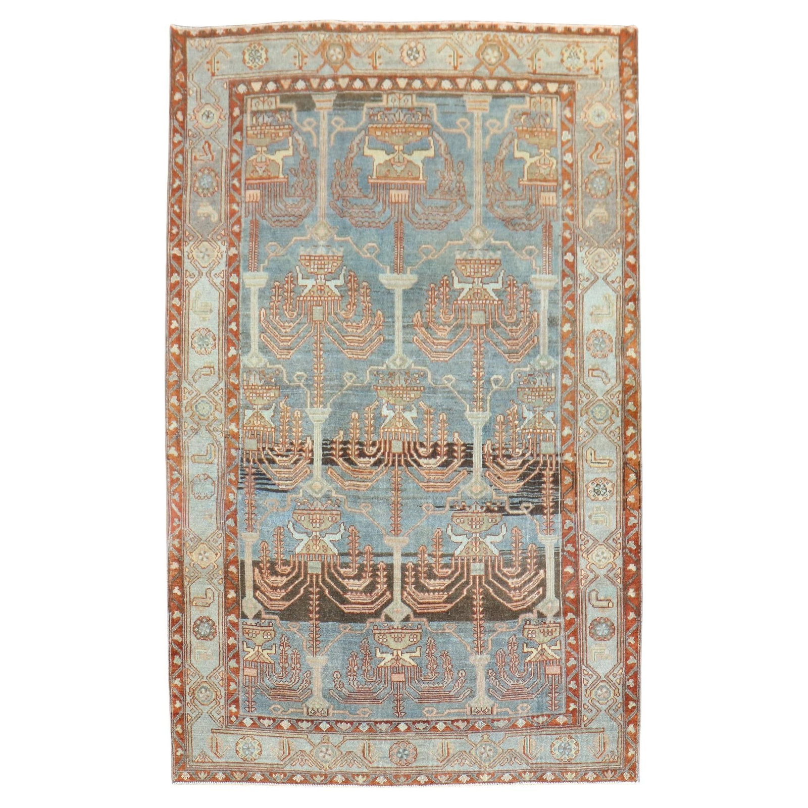 1920s Persian Malayer Hand-Knotted Wool Accent Rug 53 x 80: 1920s Persian Malayer Hand-Knotted Wool Accent Rug 53 x 80 This exquisite Cypress Persian Malayer Accent Rug showcases the rich heritage of Iranian craftsmanship. Hand-knotted from high-quality wool, 