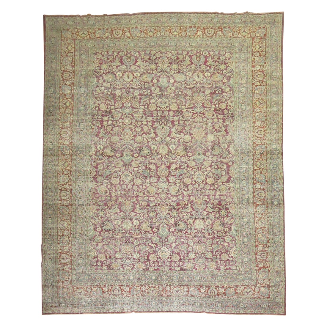 Zabihi Collection 1910 Persian Meshed Rug 142 x 198 Inches: Zabihi Collection 1910 Persian Meshed Rug 142 x 198 Inches Discover the exquisite beauty of this large antique Persian meshed rug from the Zabihi Collection. Crafted in the early 20th century, specifi