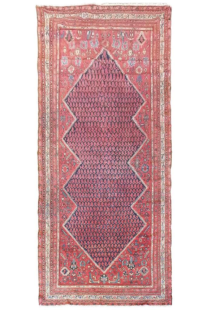 5' x 13' Antique Persian Gallery Runner Hand-Knotted Wool Bijar Design (1 of 12)
