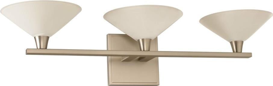 Kalco Galvaston Satin Nickel 3-Light Bath Light Dimmable: Kalco Galvaston Satin Nickel 3-Light Bath Light Dimmable Illuminate your bathroom with the sleek and modern Galvaston Satin Nickel Bath Light, featuring a stylish design that complements contemporary 