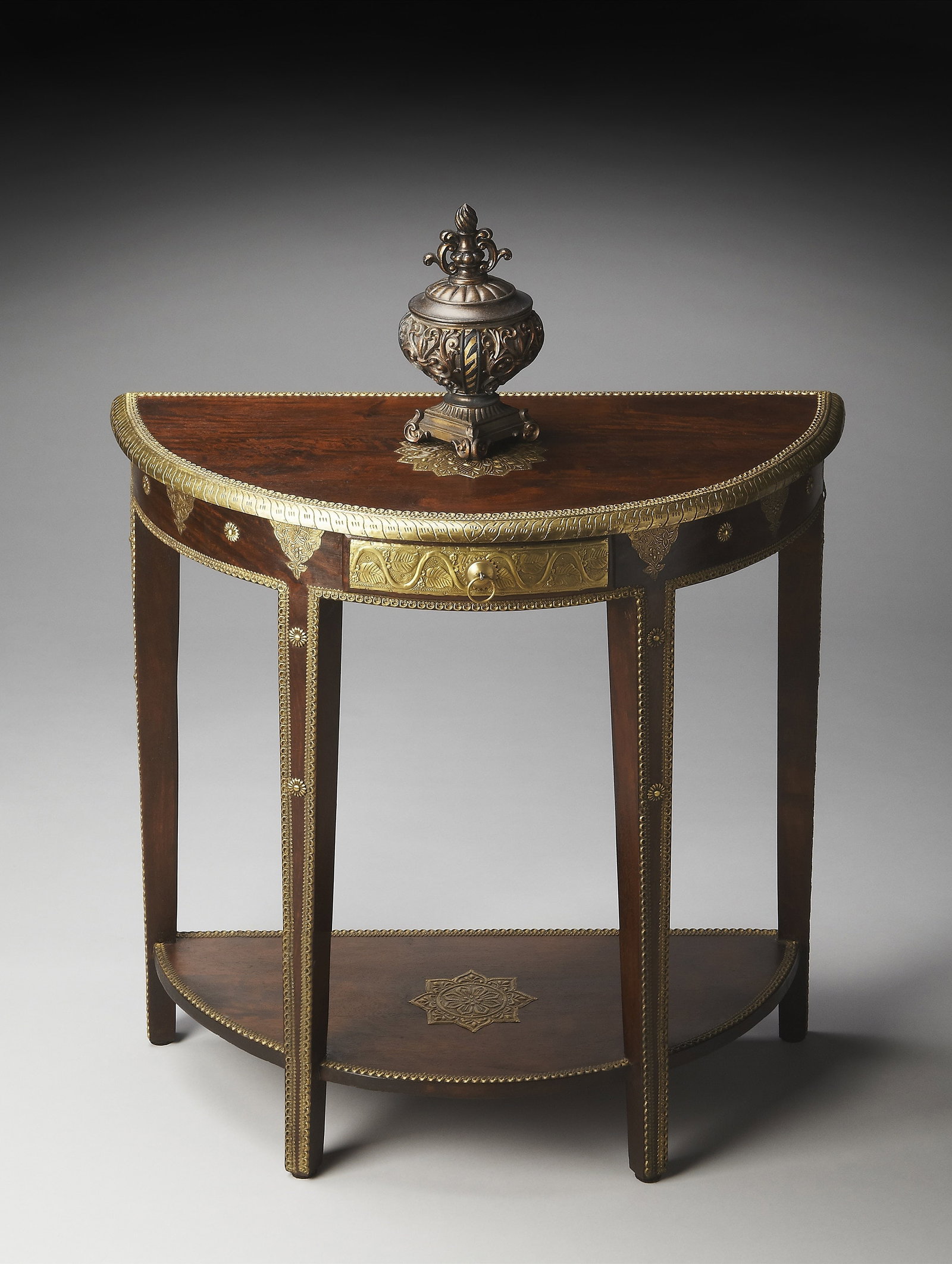 Butler Ranthore Demilune Console Table Mango Wood Regency Style (1 of 6)