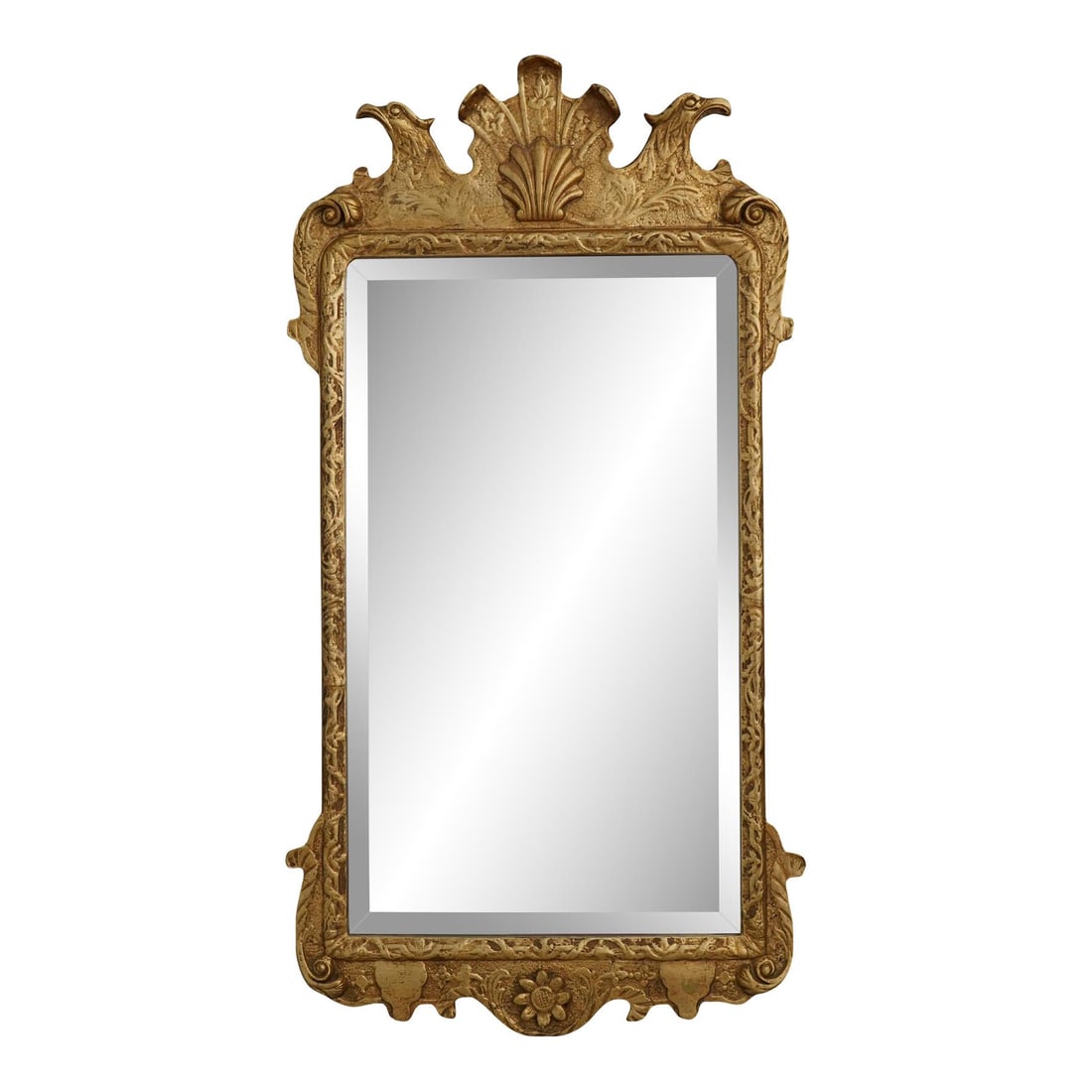 Friedman Brothers Colonial Williamsburg Gold Gilt Mirror with Eagle Crest: Friedman Brothers Colonial Williamsburg Gold Gilt Mirror with Eagle Crest This exquisite Friedman Brothers Colonial Williamsburg Gold Gilt Mirror features a stunning eagle carved crest and is crafted 