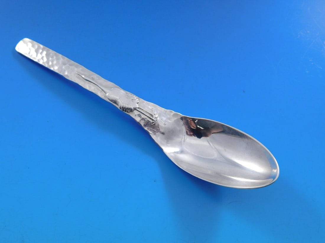 Tiffany & Co Lap Over Edge Sterling Silver Teaspoon Goose Design (1 of 10)