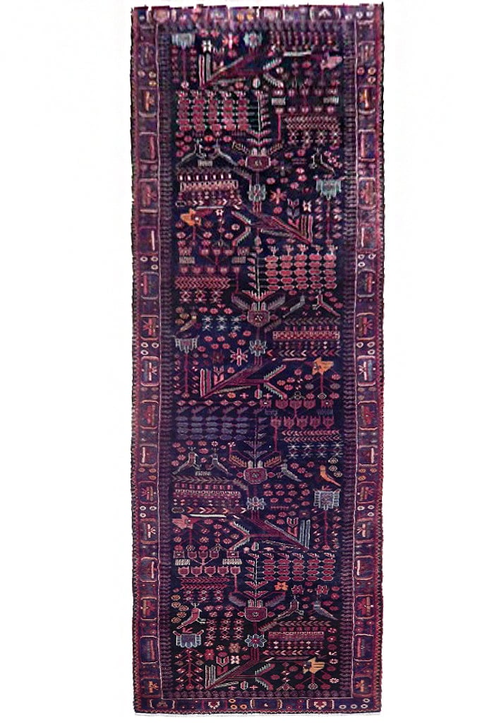 Elegant Semi-Antique Persian 3.10 x 12.5 ft Runner 4 ft Wide: Elegant Semi-Antique Persian 3.10 x 12.5 ft Runner 4 ft Wide Free continental US Shipping Enhance your home decor with this elegant semi-antique Persian runner, measuring 3.10 x 12.5 feet. This stunni