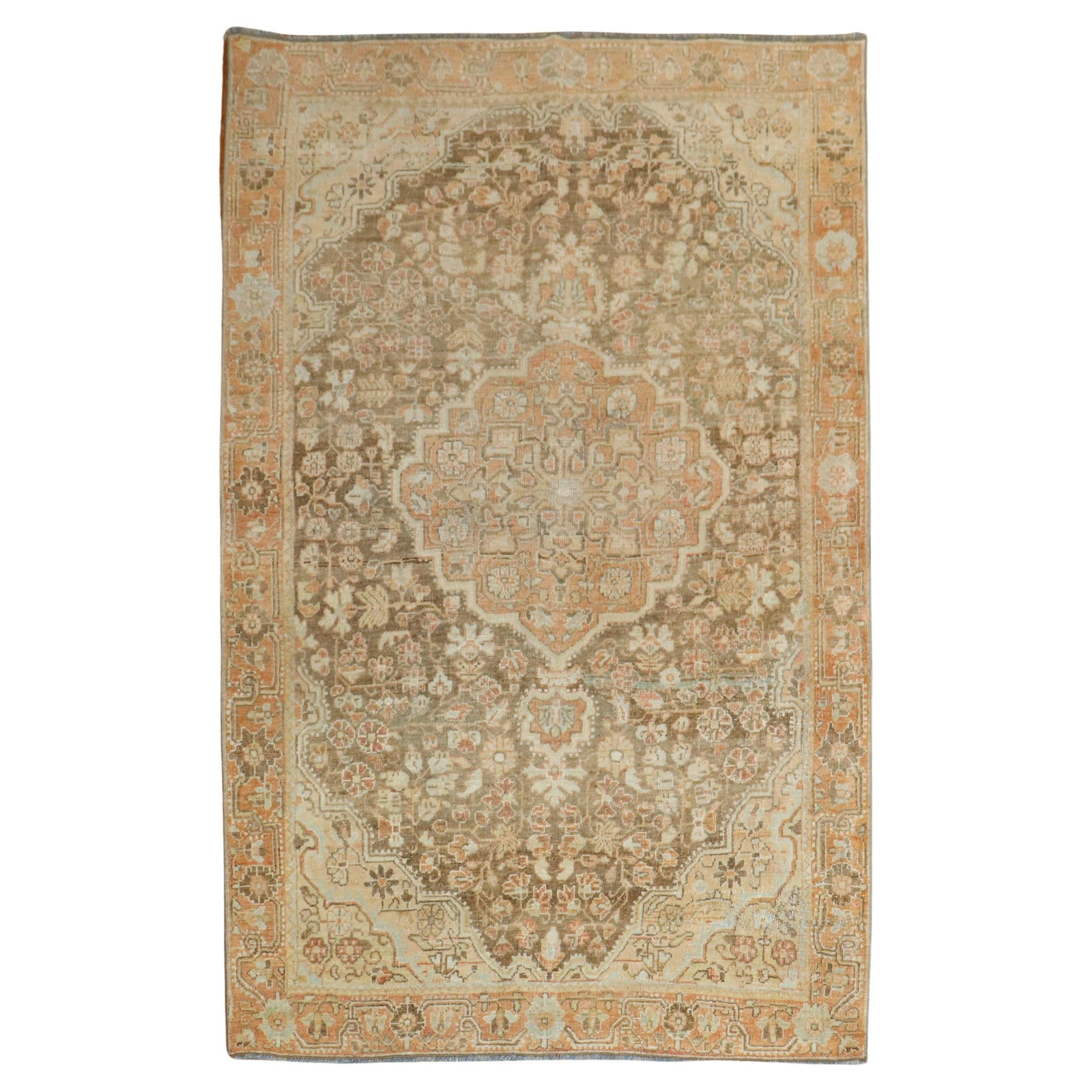 Zabihi Collection Persian Sarouk Jozan Rug Empire Revival Wool 39 x 57 in: Zabihi Collection Persian Sarouk Jozan Rug Empire Revival Wool 39 x 57 in Discover the beauty of this Zabihi Collection Persian Sarouk Jozan Rug, a stunning example of early 20th-century craftsmanship