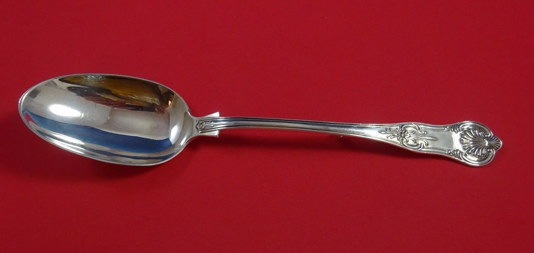 Dominick and Haff King Sterling Silver Stuffing Spoon 12" Retailed by Tiffany: Dominick and Haff King Sterling Silver Stuffing Spoon 12" Retailed by Tiffany This exquisite stuffing spoon is a fine example of craftsmanship by Dominick and Haff, featuring the iconic King pattern. 