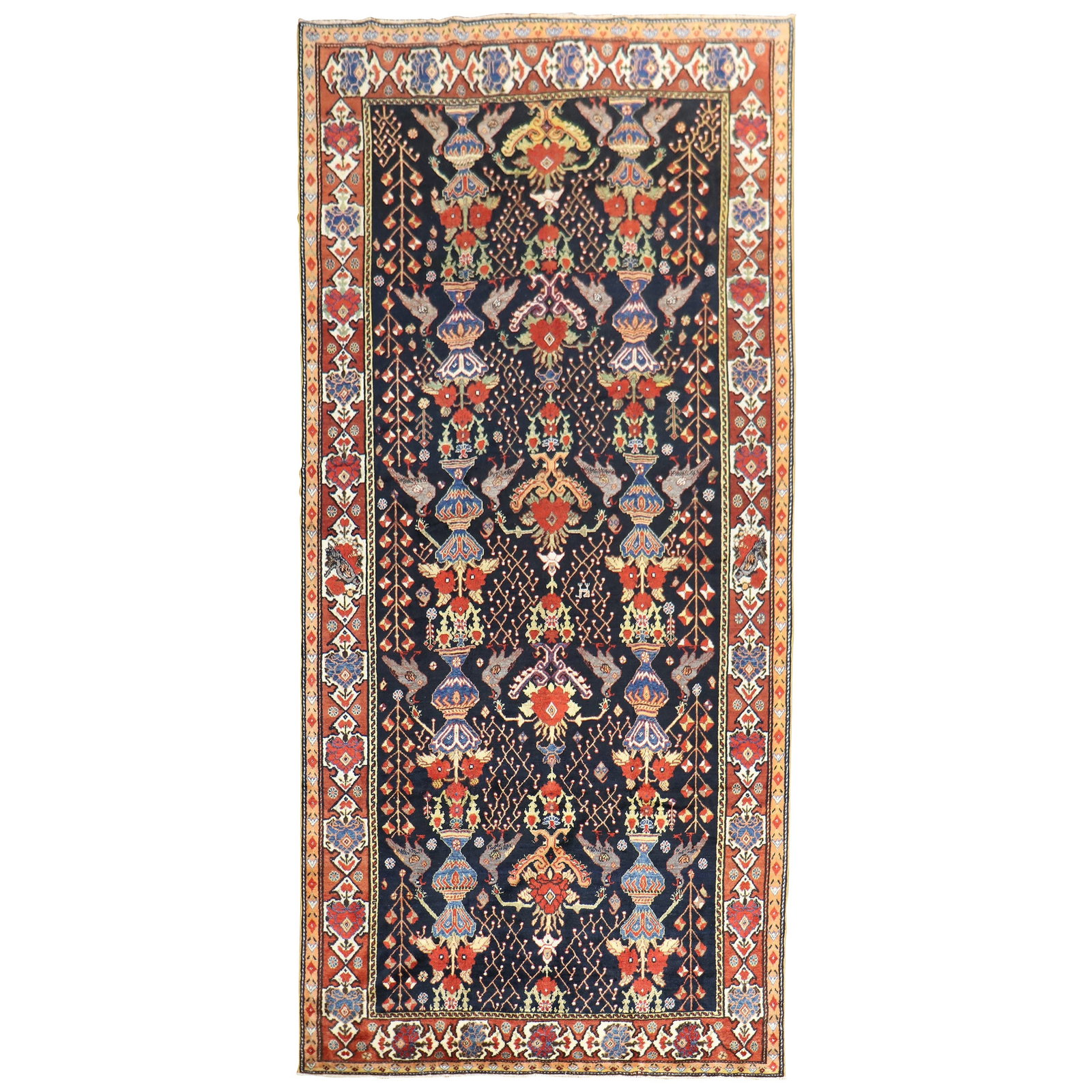 Early 20th Century Persian Bakhtiari Gallery Size Wool Rug: Early 20th Century Persian Bakhtiari Gallery Size Wool Rug Experience the elegance of this beautiful early 20th-century Persian Bakhtiari gallery size rug. Hand-woven from high-quality wool, this rug 