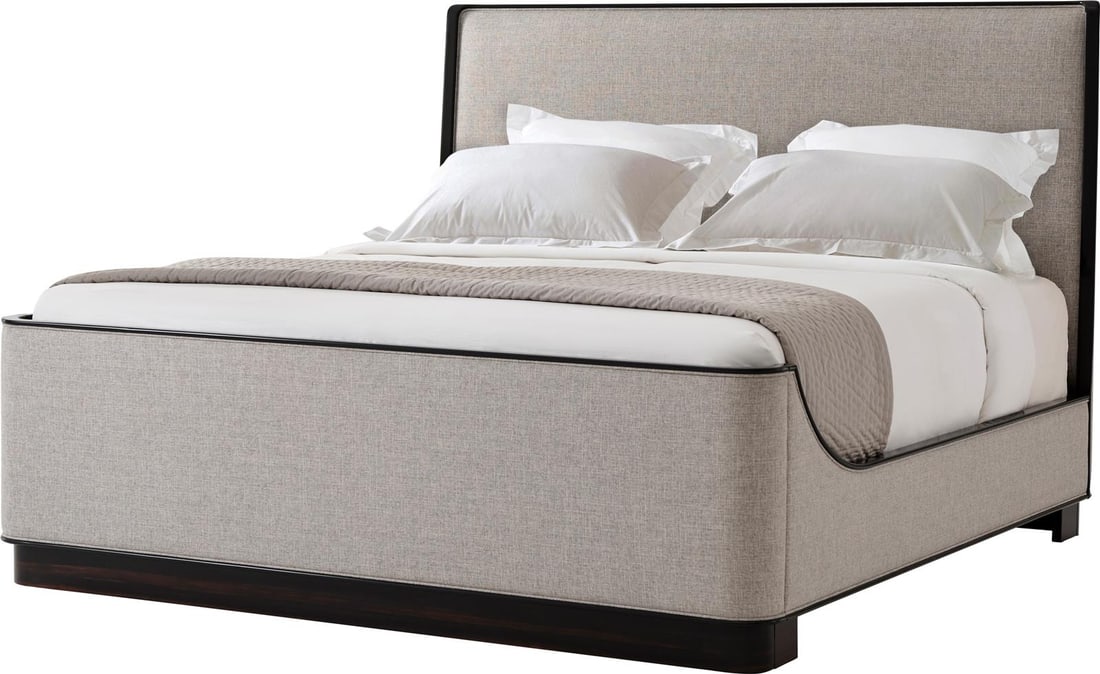 Theodore Alexander Keno Bros King Bed Amara Ebony Mahogany: Theodore Alexander Keno Bros King Bed Amara Ebony Mahogany Introducing the exquisite Keno Bros King Bed Delight, a stunning centerpiece for any master bedroom. Crafted from premium mahogany, this bed 