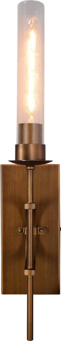 Terracotta Modern Evelina Sconce English Bronze UL-Listed 25H 5W 6D: Terracotta Modern Evelina Sconce English Bronze UL-Listed 25H 5W 6D Illuminate your space with the Modern Evelina Sconce, a stunning piece that blends functionality and style. Crafted with a sleek Eng