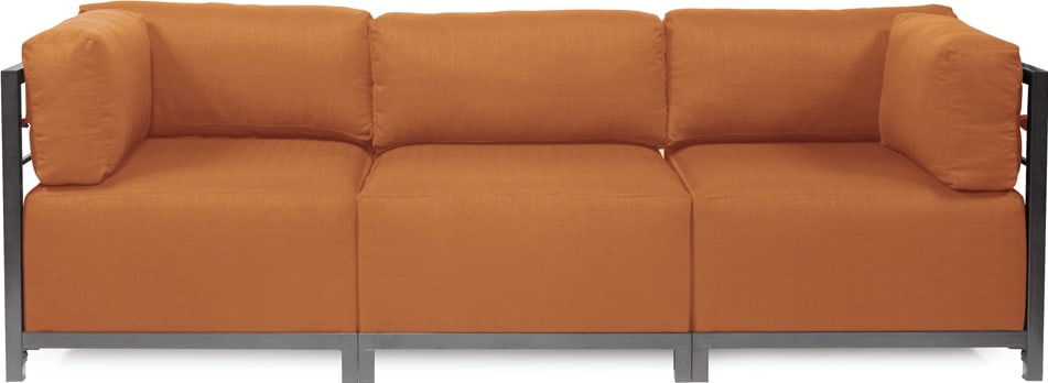 Howard Elliott Axis 3pc Patio Sectional Orange Sunbrella Furniture (1 of 1)