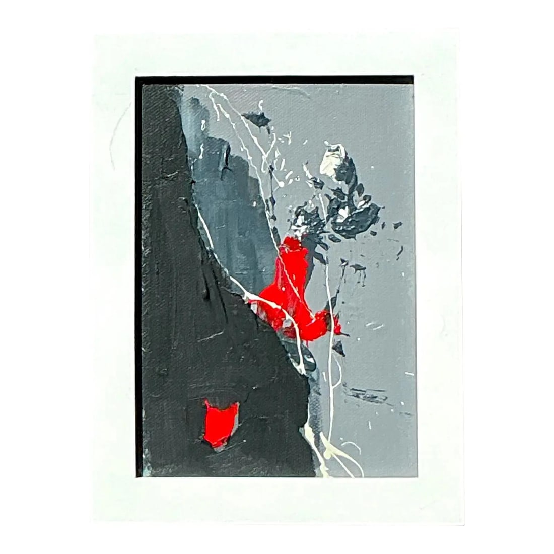 Framed Postmodern Abstract Oil on Canvas Late 20th Century Original Art: Framed Postmodern Abstract Oil on Canvas Late 20th Century Original Art This original abstract oil painting on canvas exemplifies late 20th-century Postmodern abstraction, featuring a deconstructed fi