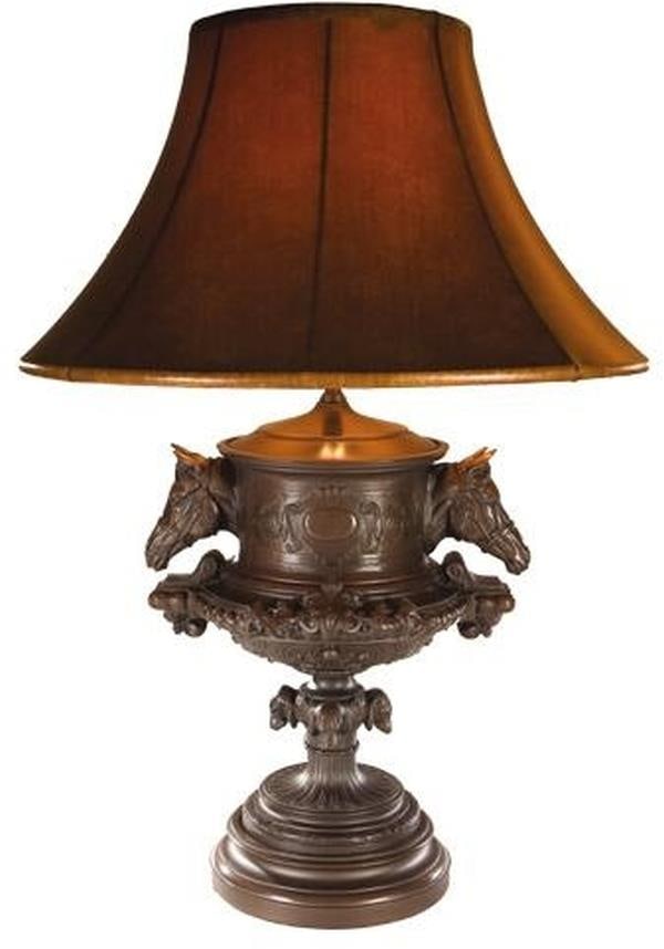 Equestrian Lodge Style Table Lamp with Horse Head Design: Equestrian Lodge Style Table Lamp with Horse Head Design This item is made at time of order. Please allow 42 to 70 days for production. Illuminate your space with this elegantly crafted equestrian tab