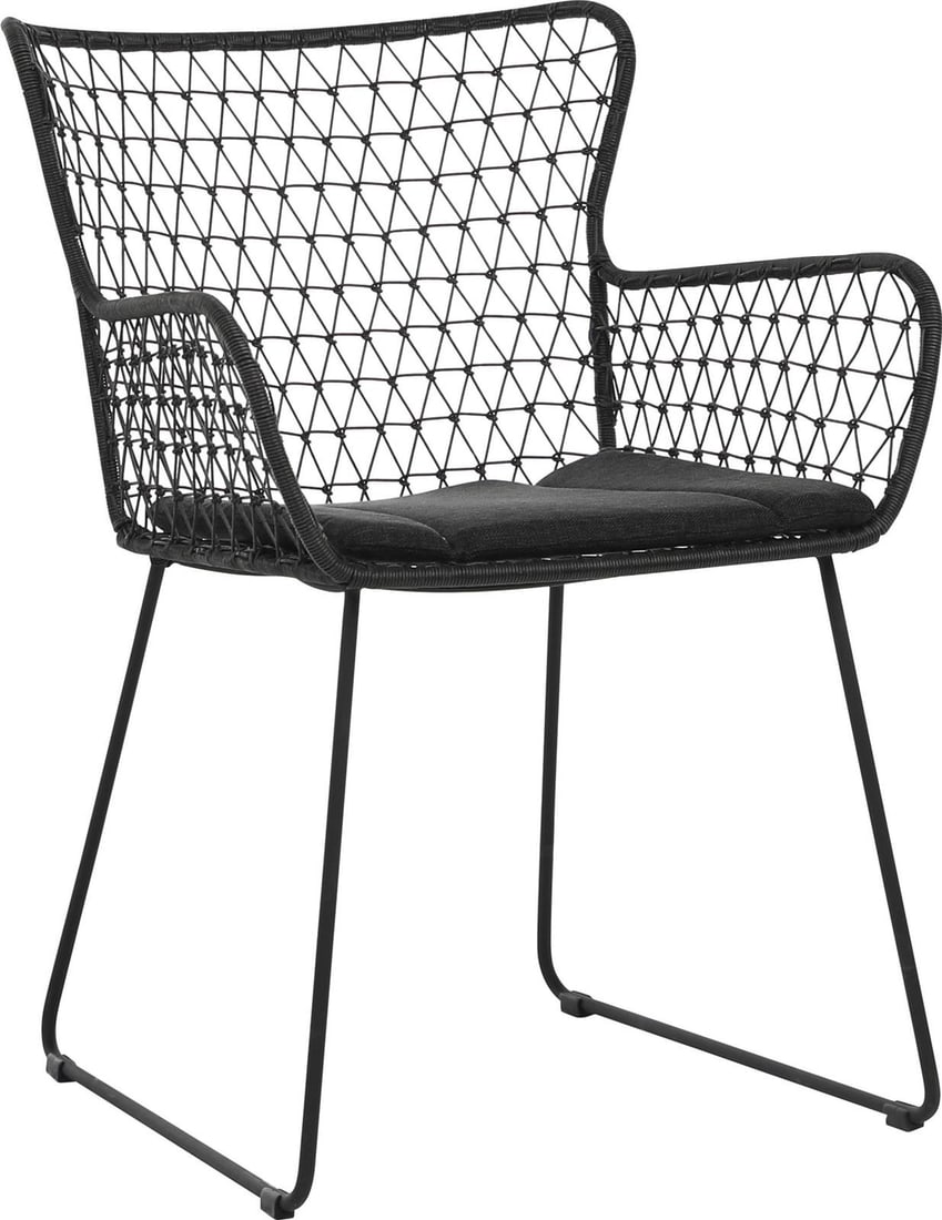 Elegant Abra Outdoor Dining Chair with Charcoal Cushion (1 of 4)