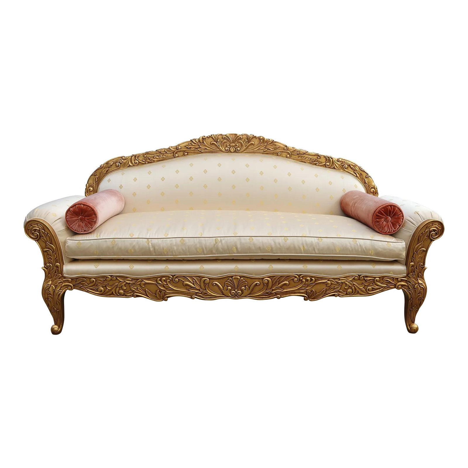 Richard Charles Gold Gilt Sofa by Phyllis Morris Silk Upholstery (1 of 10)