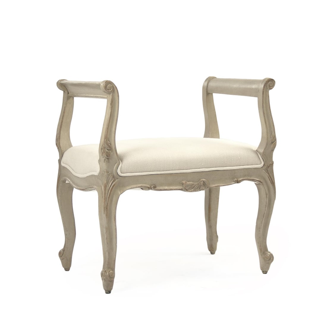 Elegant Charcoal Cammi Stool by Zentique English Traditional Style (1 of 4)