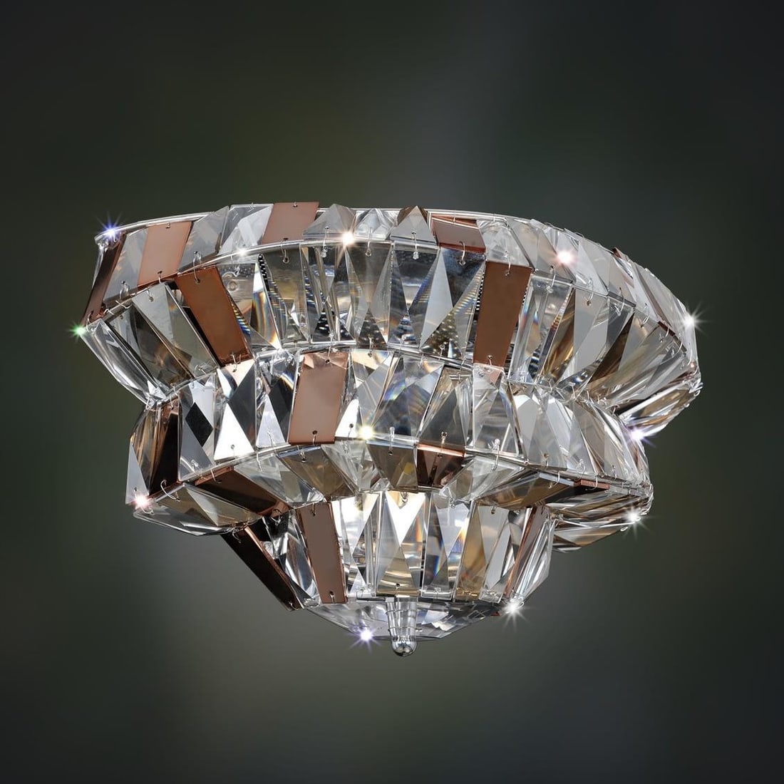 Kalco Gehry Chrome Crystal Wall Bracket 2-Light Dimmable Modern Classic: Kalco Gehry Chrome Crystal Wall Bracket 2-Light Dimmable Modern Classic Illuminate your modern space with this stunning Chrome Crystal Wall Bracket. Crafted with a blend of Firenze Crystal and plated 