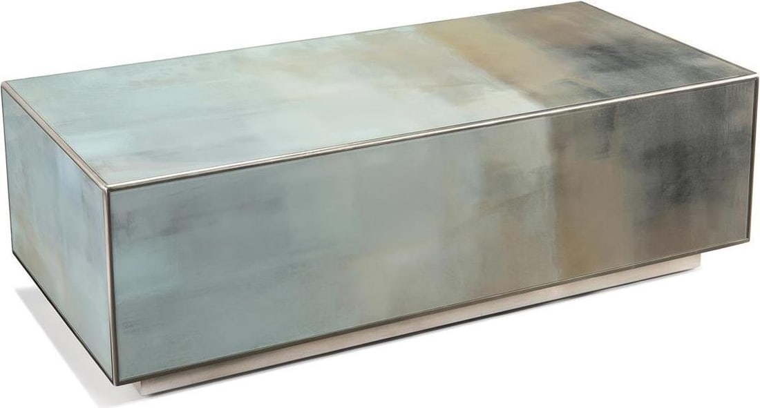 Contemporary Silver Cocktail Table by Carol Benson-Cobb: Contemporary Silver Cocktail Table by Carol Benson-Cobb Introducing the Elegant Silver Cocktail Table designed by Carol Benson-Cobb, a stunning addition to any contemporary living space. This table fe