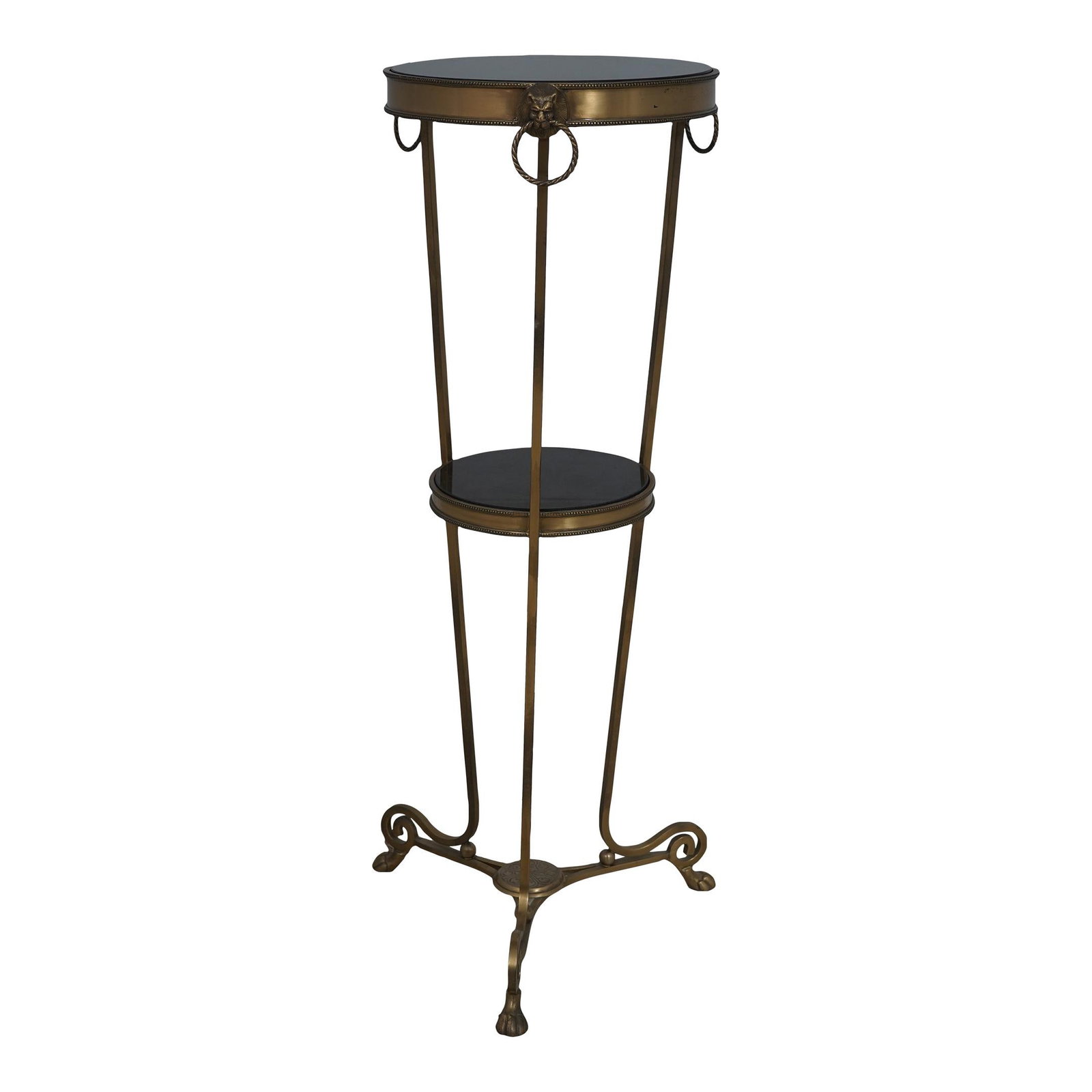 Regency Style Bronze Marble Tiered Decorative Stand 20 Years Old: Regency Style Bronze Marble Tiered Decorative Stand 20 Years Old This elegant Regency-style tiered stand features a high-quality construction with a heavy solid bronze or brass frame complemented by m