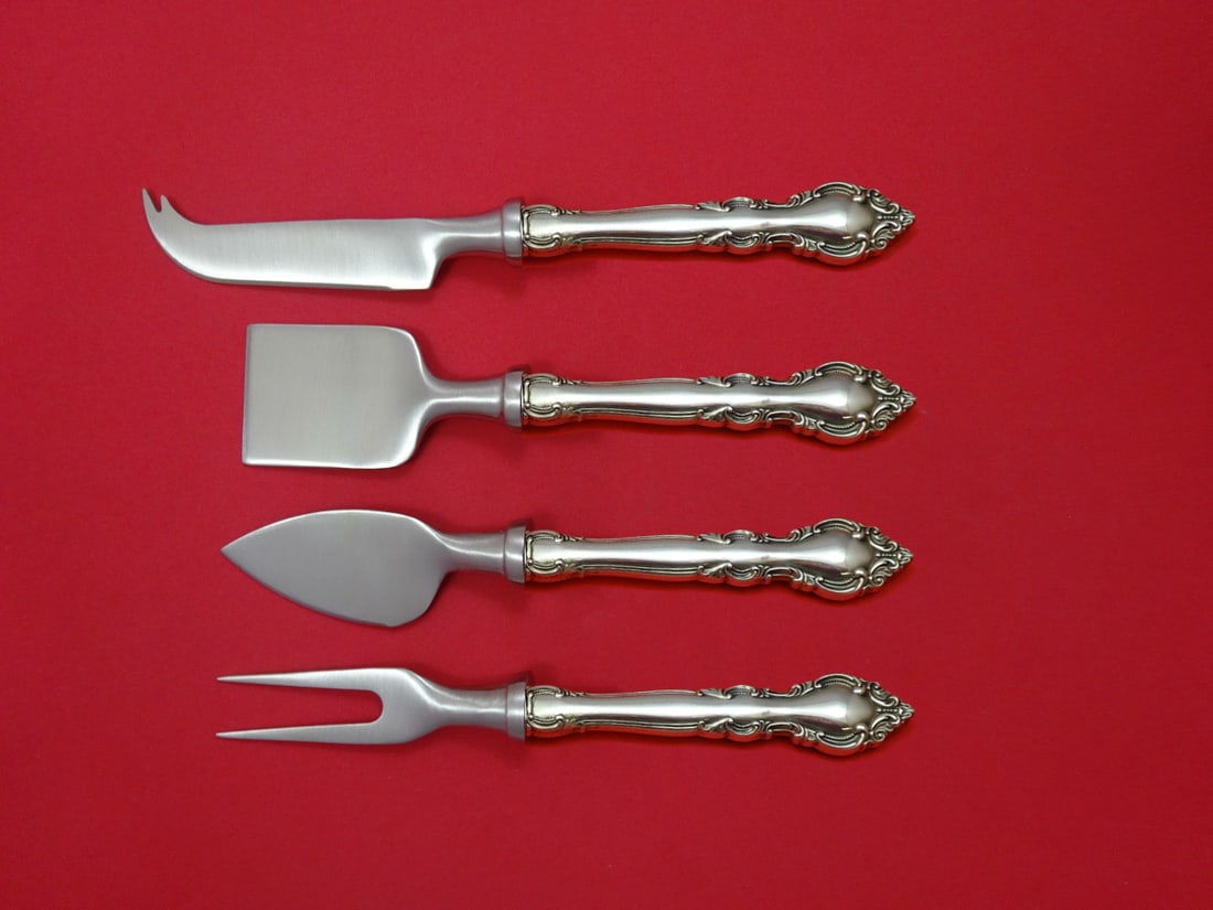Lunt Malvern Sterling Silver 4-Piece Cheese Serving Set: Lunt Malvern Sterling Silver 4-Piece Cheese Serving Set Elevate your cheese serving experience with this exquisite 4-piece cheese serving set from the renowned Malvern pattern by Lunt. Crafted from st