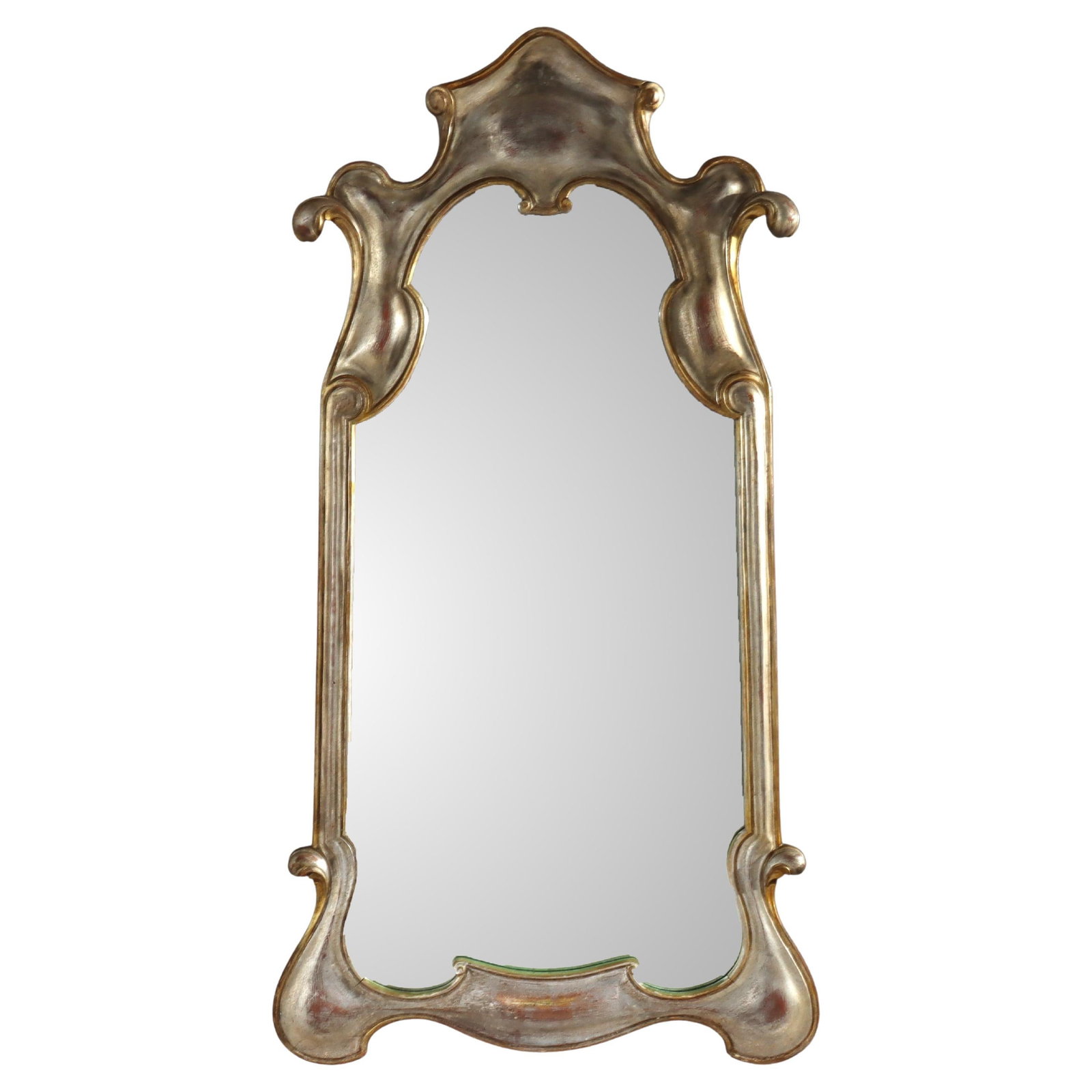 French Art Nouveau Gilt Wood Mirror from the 20th Century: French Art Nouveau Gilt Wood Mirror from the 20th Century This vintage French Art Nouveau mirror features an elegant gilt wood frame from the 20th century. The piece showcases the characteristic style