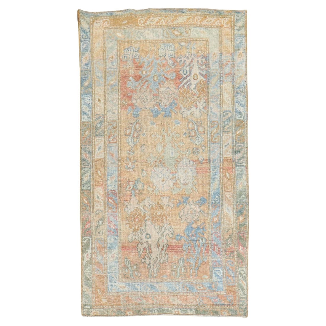 Early 20th Century Persian Kurd Hand-Woven Wool Tribal Rug 33 x 55: Early 20th Century Persian Kurd Hand-Woven Wool Tribal Rug 33 x 55 Discover the beauty of this early 20th Century Persian Kurd Scatter Rug, expertly hand-woven from high-quality wool. This tribal-styl