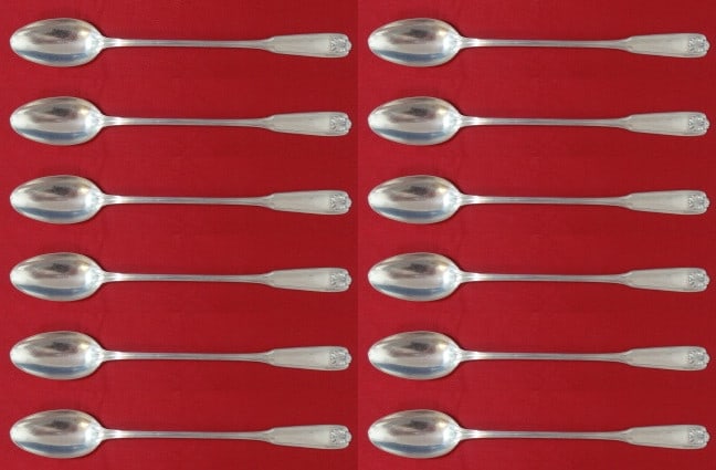 Towle Benjamin Franklin Sterling Silver Iced Tea Spoon Set 12 pcs 8 inch: Towle Benjamin Franklin Sterling Silver Iced Tea Spoon Set 12 pcs 8 inch This exquisite set of 12 iced tea spoons showcases the Benjamin Franklin pattern by Towle, crafted from high-quality sterling s
