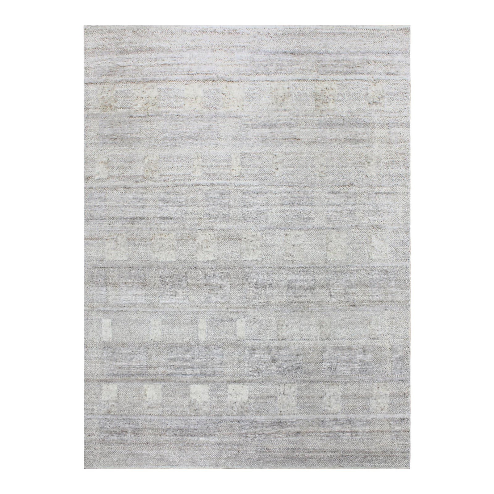 Contemporary Tibetan Wool Rug 8'11 x 12 Ivory Gray Geometric Design: Contemporary Tibetan Wool Rug 8'11 x 12 Ivory Gray Geometric Design Enhance your living space with this stunning contemporary Tibetan wool rug, featuring a striking geometric motif that elegantly cont
