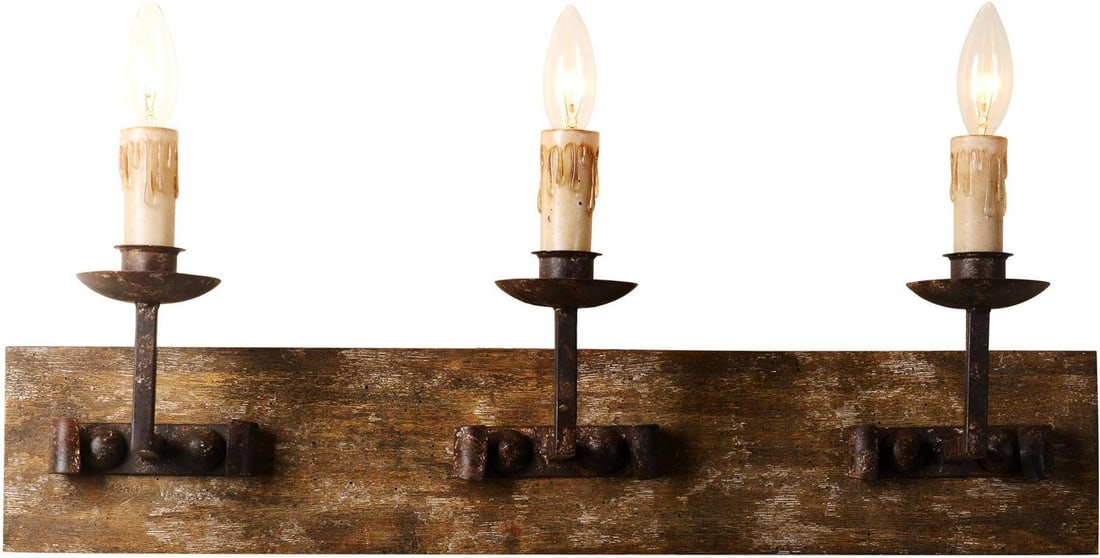 Terracotta Glorenza Gothic Revival Triple Sconce Wall Light: Terracotta Glorenza Gothic Revival Triple Sconce Wall Light Illuminate your space with this handcrafted Gothic inspired wall sconce light, designed in a vintage style that adds an elegant touch to any