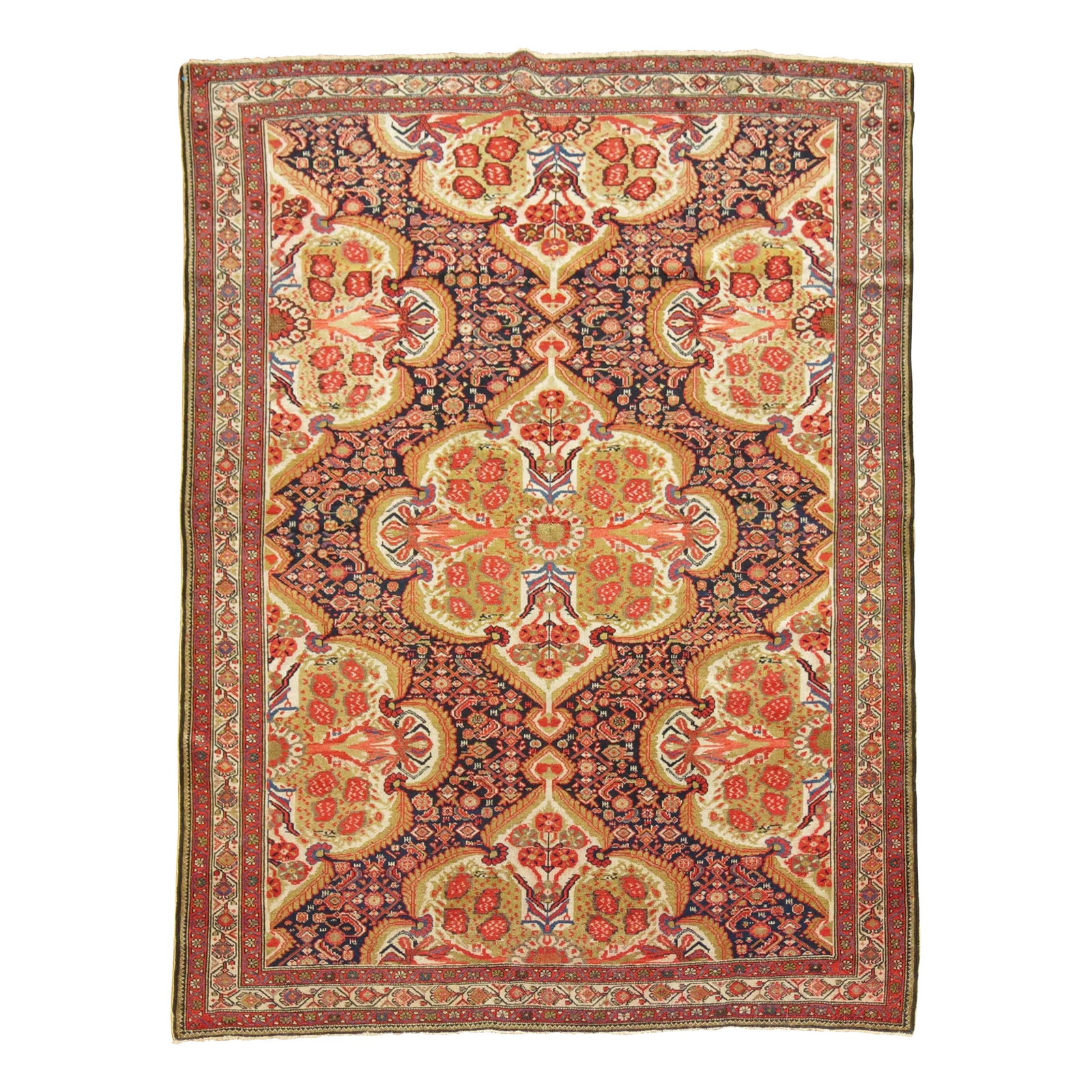 Victorian Antique Persian Malayer Hand-Woven Wool Rug 52x68: Victorian Antique Persian Malayer Hand-Woven Wool Rug 52x68 Discover the beauty of this Antique Persian Malayer Connoisseur Rug, an exquisite piece that combines artistry and history. Hand-woven from 