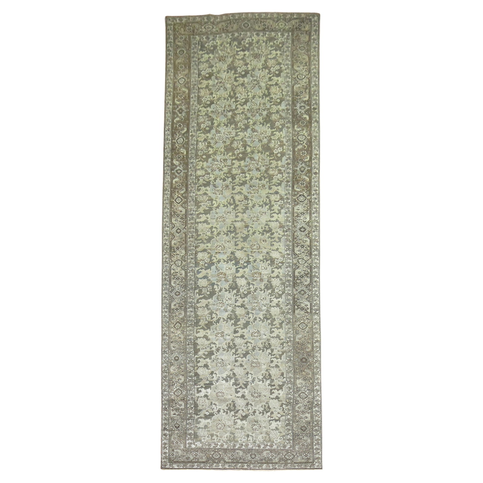 Victorian Persian Malayer Runner Wool Hand-Woven 66 x 202 in: Victorian Persian Malayer Runner Wool Hand-Woven 66 x 202 in This exquisite Persian Malayer corridor runner, crafted in the early 20th century, features a classic Victorian style with elegant neutral 