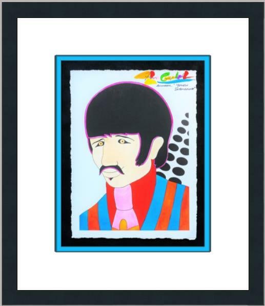 Beatles Ringo Starr Yellow Submarine Signed Giclee Custom Framed by Ron Campbell: Beatles Ringo Starr Yellow Submarine Signed Giclee Custom Framed by Ron Campbell Celebrate the iconic Beatles with this stunning giclee of Ringo Starr from the beloved animation 'Yellow Submarine'. Th