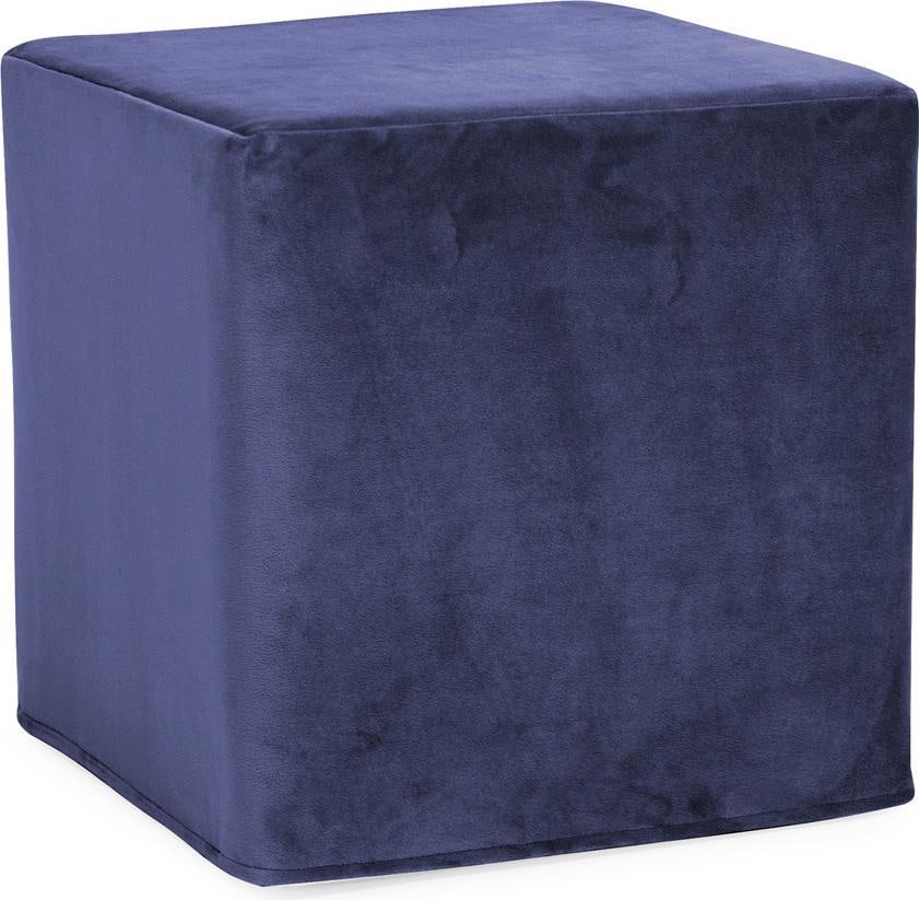 Howard Elliott Bella Collection Royal Blue Velvet Square Ottoman (1 of 1)