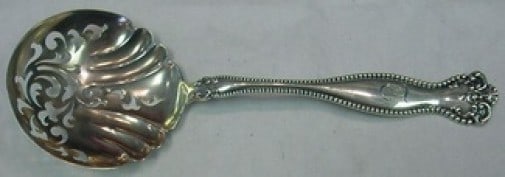 Alvin Raleigh Sterling Silver Gold Washed Serving Spoon 8 3/8" (1 of 2)