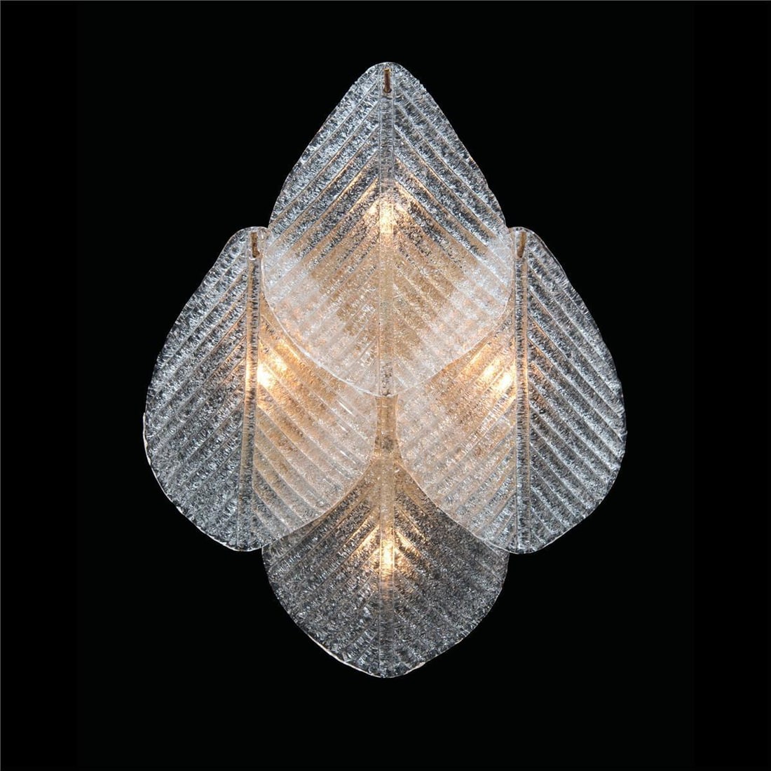 John-Richard Art Nouveau Glass Petal Wall Light Fixture UL-Listed (1 of 1)