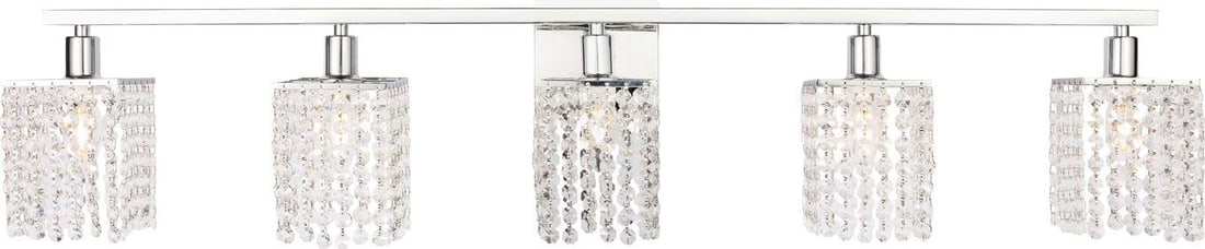 Elegant Lighting Phineas 5-Light Chrome Crystal Wall Lamp (1 of 1)
