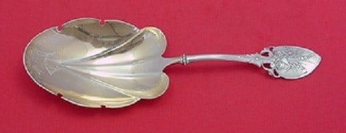 Gorham Lily aka 88 Sterling Silver Pudding Spoon 8 1/4 Inch Notched Bowl: Gorham Lily aka 88 Sterling Silver Pudding Spoon 8 1/4 Inch Notched Bowl This exquisite pudding spoon by Gorham is crafted from sterling silver and features a beautifully notched bowl with a gold-wash